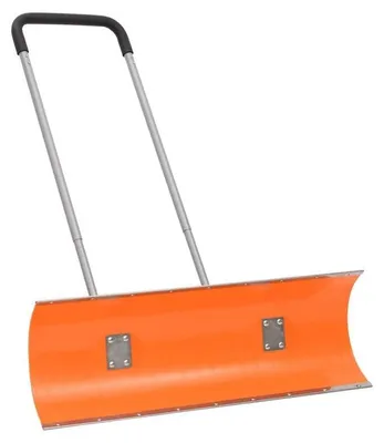 Produktbild von Schneeschaufel bis 96 cm mit Stahlklinge – Oranger Schneepflug mit ausziehbarer Kunststoffstange