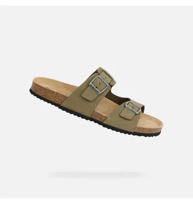 Obrázek produktu pro Pánské pantofle Geox v khaki barvě od Ghita 39