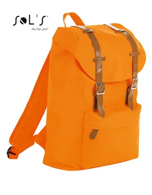 Produktbild von Rucksack Backpack Hipster / 29 x 46 x 16 cm - Farbe: Orange - Größe: 29 x 46 x 16 cm