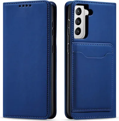 Zdjęcie produktu dla Etui magnetyczne z miejscem na kartę do Samsunga Galaxy S22+ (S22 Plus), Niebieskie