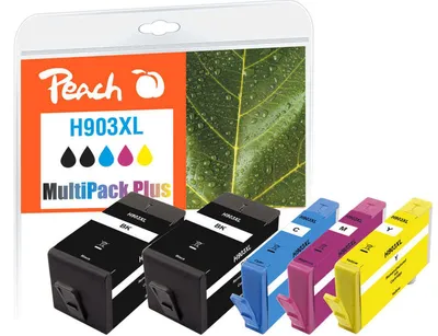 Produktbild von Peach PI300-865 Druckerpatrone 5 Stück(e) Kompatibel Hohe (XL-) Ausbeute Schwarz, Cyan, Magenta, Gelb