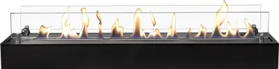 Image de Xaralyn cheminée à éthanol - brûleur éthanol XL - noir - 3,5 kW chauffage - bioéthanol encastrable - vraies flammes