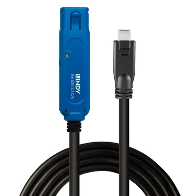 Produktbild von LINDY 8m USB 3.2 Gen 1 C/A Aktivverlängerung Pro