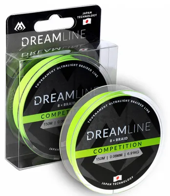 Obrázok produktu pre Mikado pletená šnúra dreamline competition 0.12 mm/10.21kg/150m fluo zelená 1 cievka