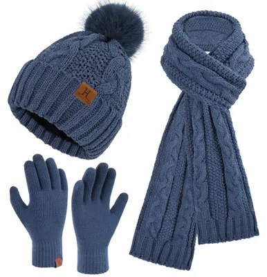 Produktbild von Winterset mit Beanie, Schal und Touchscreen-Handschuhen für Damen
