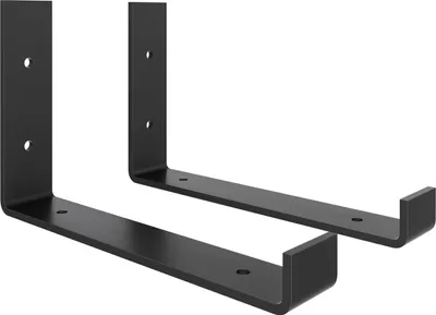 Produktbild von 2x Sossai Regalträger Angulo in Schwarzmatt, Länge: 250mm
