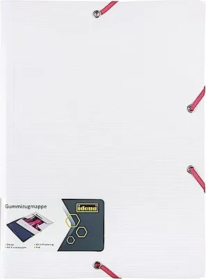 Produktbild von Idena 10357 - Gummizugmappe A4, Polypropylen, weiß/rosa