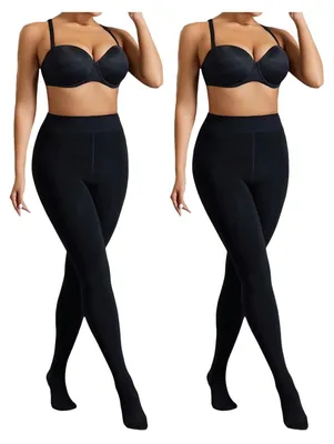 Produktbild von Palleon 2er Pack Thermo Fleece Strumpfhose Damen - Blickdicht & Warm