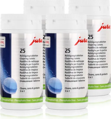 Produktbild von Jura Reinigungstabletten 3in1 für Kaffeevollautomaten - 25 Tabs (4er Pack)