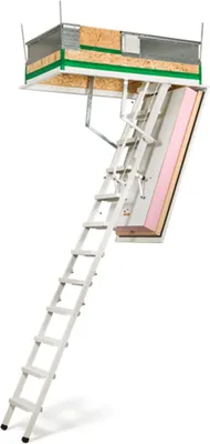 Produktbild von Wippro Passivhaus Dachbodentreppe Klimatec 160 Smart Brandhemmend Lukenmaß 120x70cm