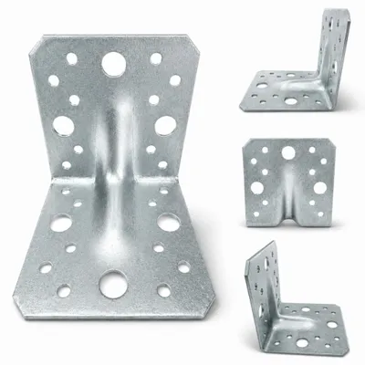 Productafbeelding van TORVON KPL6 Winkelverbinder, zilverkleurig, 80 x 80 x 80 mm - 20 stuks