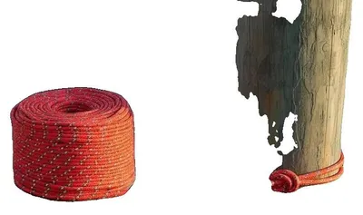 Obrázek produktu pro Lano, polypropylen, průměr 8 mm, délka 50 m, vysoká odolnost proti oděru, odolné proti UV záření