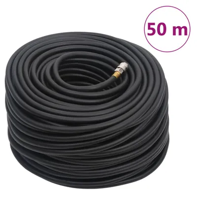 Produktbild von Eleganten-Stil Hybrid-Luftschlauch Schwarz 0,6" 50 m Gummi und PVC - Garten & Heimwerken Hommie2239250 1parcel