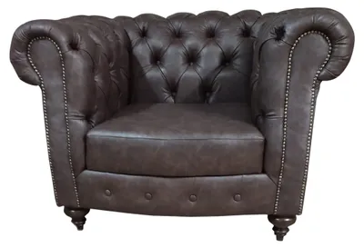 Zdjęcie produktu dla Fotel Chesterfield kanapa 1-osobowa skórzany fotel wypoczynkowy fotel jednoosobowy