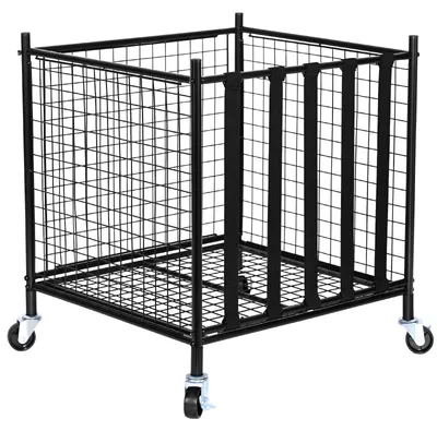 Produktbild von Ballwagen Rollwagen 507 x 500 x 545 mm Sportbällen, Abschließbarer Basketballkäfig Ballkäfig, Sportausrüstung für den Innen- und Außenbereich