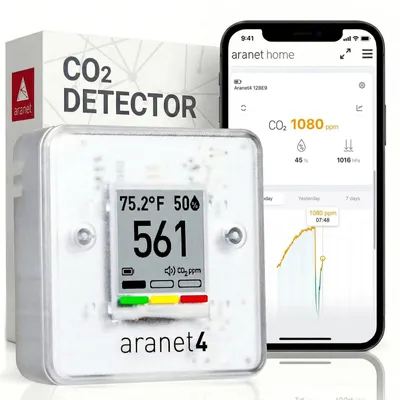 Image de Moniteur de CO2 analyseur de qualité de l'air - Sans fil - Écran e-ink - Portable