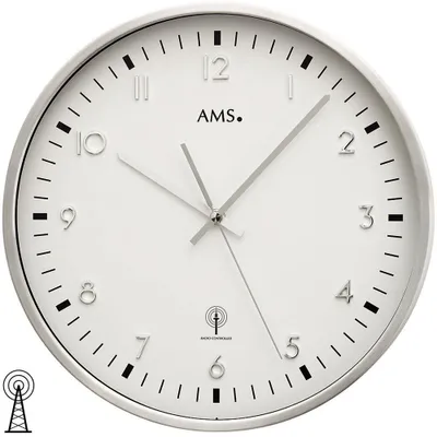 Immagine prodotto di Orologio da parete in alluminio spazzolato, diametro 32 cm