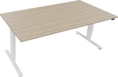 Produktbild von Sitz-/Stehtisch T-Kufe klappbar B1800xT900xH625-1285 ws/Eiche Nat
