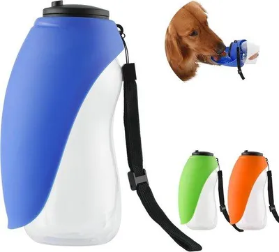 Produktbild von Grosse Hundewasserflasche, 24 Oz, tragbarer Hundewasserbehälter, leckfreier Wasserbehälter, ideal für alle Hunde.