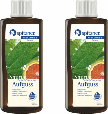 Produktbild von Spitzner 2 Düfte Salbei Grapefruit 2er Set Vorteilspack Saunaaufguss je 190ml