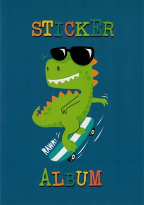 Produktbild von Stickeralbum A5 Dino Cool