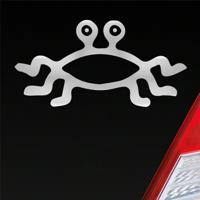 Produktbild von Auto Aufkleber Krabbe Krebs Sternzeichen Crab Tier Meer See 19x10 cm Silber Sticker Heckscheibenaufkleber