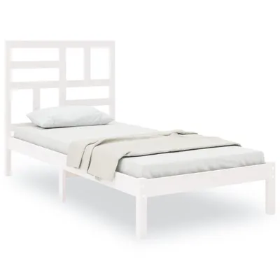 Zdjęcie produktu dla Rama Łóżka, Biała, Lite Drewno, 100 X 200 Cm Lumarko!