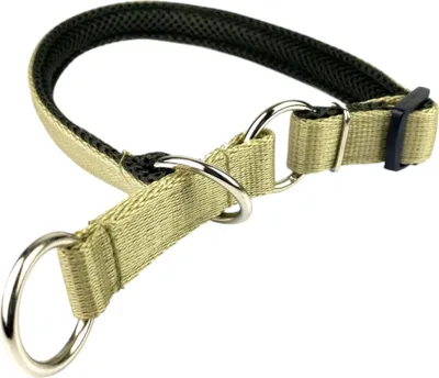 Produktbild von Hundehalsband Zugstopphalsband 20 mm Khaki Anti-Zug-Halsband Verstellbar Gepolstert Weiches Nylon