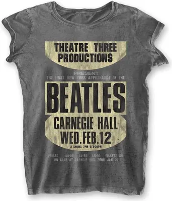 Zdjęcie produktu dla The Beatles - Carnegie Hall Damen X-Large T-Shirt - Grau