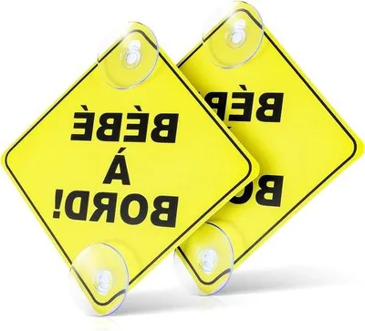 Image de Autocollants de sécurité pour bébé, lot de 2, 12,5 cm, autocollants pour voiture