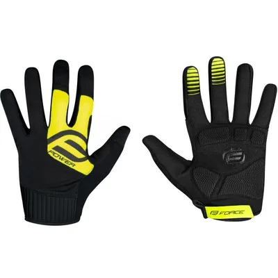 Produktbild von Force MTB Power Gloves lang schwarz und gelb fluo größe S 9056932-S