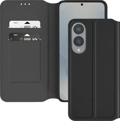 Produktbild von Avizar, Etui Galaxy S25 Edge Klappe Kartenhalter Video, Schwarz