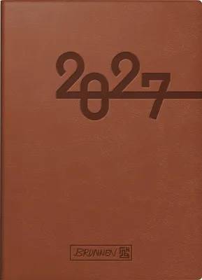 Produktbild von 2027 BRUNNEN Taschenkalender 10x14cm braun