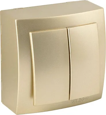 Produktbild von Serienschalter Gold Metall Optik – Aufputz IP20 für Innen – THEMIS