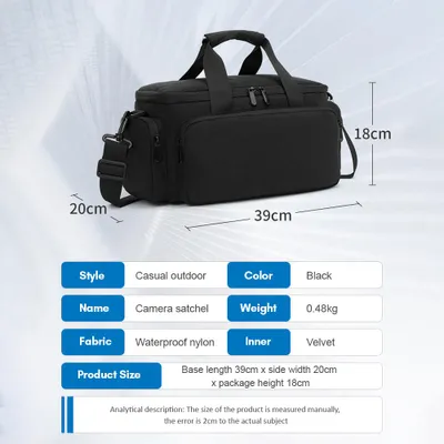 Image de Sacoche pour appareil photo, sacoche de voyage à bandoulière, imperméable, antichoc, pour appareil photo sans miroir avec séparateurs et sangles amovibles