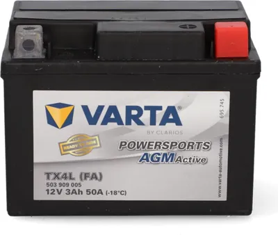 Produktbild von VARTA Motorradbatterie 3 Ah / 50 A AGM – Zuverlässige Leistung für Ihr Fahrzeug