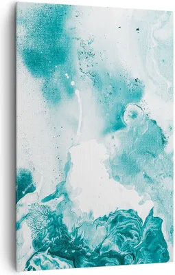 Produktbild von Bild auf Leinwand - Leinwandbild - Einteilig - Abstraktion Meer Türkis - 80x120cm - Wand Bild - Wanddeko - Wandbilder - Leinwanddruck - Wanddekoration - Leinwand bilder - Wandbild - PA80x120-4268
