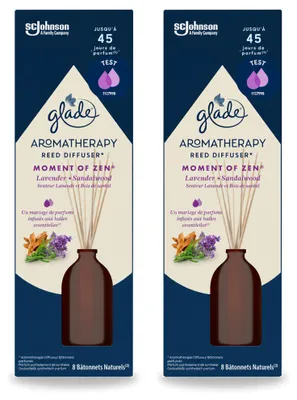 Produktbild von 2 x Glade Aromatherapy Duftstäbchen Moment of Zen - Lavendel und Sandelholz - 80 ml - Vorteilspackung - 2 Stücke