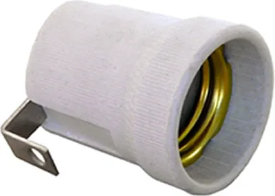 Produktbild von Fassung / Innengewinde E27 / E14 Keramik / Porzellan Befestigungswinkel Bügel E27 - CLH158U