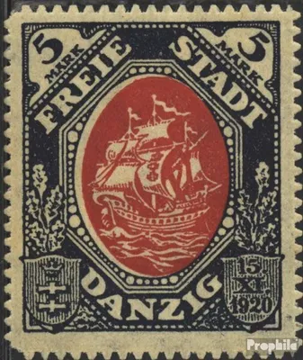 Produktbild von Briefmarken Danzig 1921 Mi 61 mit Durchstich, Zähnung evtl. fehlerhaft postfrisch Handelskogge