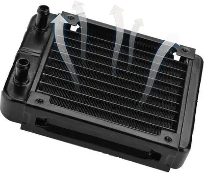 Image de Dissipateur thermique à 10 tubes en aluminium de 120 mm - Refroidissement par eau pour PC.