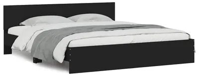 Obrázek produktu pro vidaXL Rám postele s čelem černý 180x200 cm