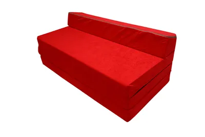 Zdjęcie produktu dla Natalia Spzoo - Materac Składany 200x120x10 cm dla spokojnego snu - Składany materac z zagłówkiem i zdejmowanym pokrowcem - Czerwony 3100