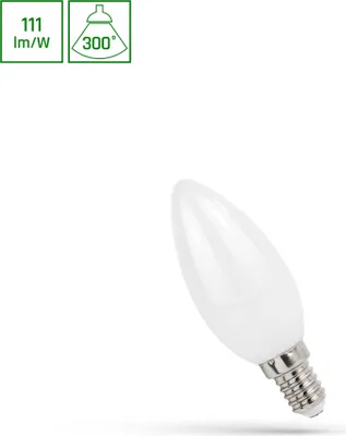 Immagine prodotto di Spectrum LED E14 C35 Filamento opaco 5,5W a candela 300° 610lm 230V Bianco caldo 2700K