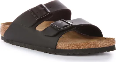 Produktbild von Birkenstock Arizona Doppelter Riemen Birko Flor Sandale Schwarz – 8 UK - 42 EU - 11/11,5F -9/9,5M US / Schwarz