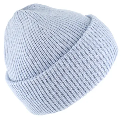 Fiebig kuschelige Rippstrickmütze mit Umschlag in blau