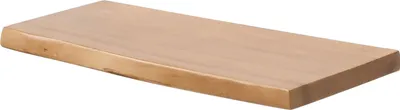Produktbild von Steckboard mit Baumkante Wandregal Akazie massiv eichefarben lackiert 80 x 20 Amanda