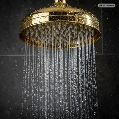 Produktbild von PaulGurkes Kopfbrause Gold Retro Nostalgie Regenbrause Brausekopf 20cm