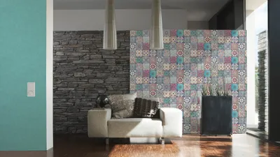 Produktbild von Livingwalls Vliestapete Neue Bude 2.0 Tapete lila rosa blau 10,05 m x 0,53 m 362051 36205-1