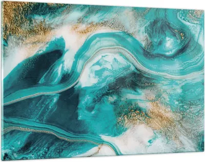 Produktbild von Bilder auf glas - Einteilig - Wasser Meer Ozean - 120x80cm - Glasbilder - Wandbilder - Bilder - zum Aufhängen bereit - Wanddekoration aus Glas - Glas Bilder - Wandbild auf Glas - GAA120x80-5108